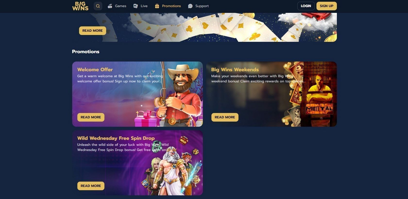 Discovering the interface and design of Big Wins Casino Site