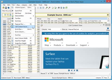Download Rons CSV Editor